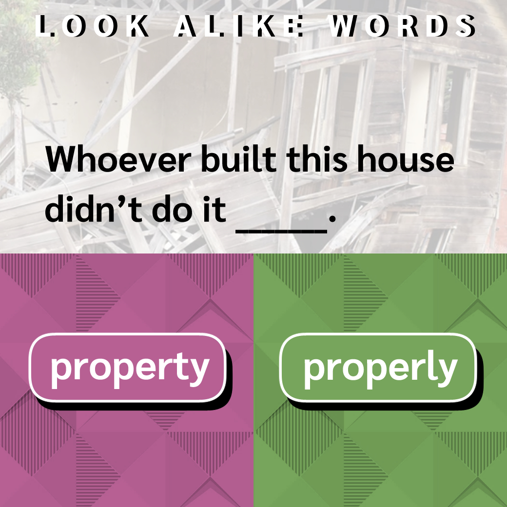 property / properly