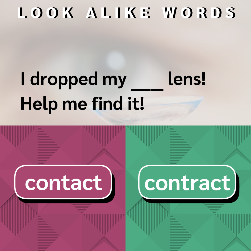 contact (contact lens) / contract