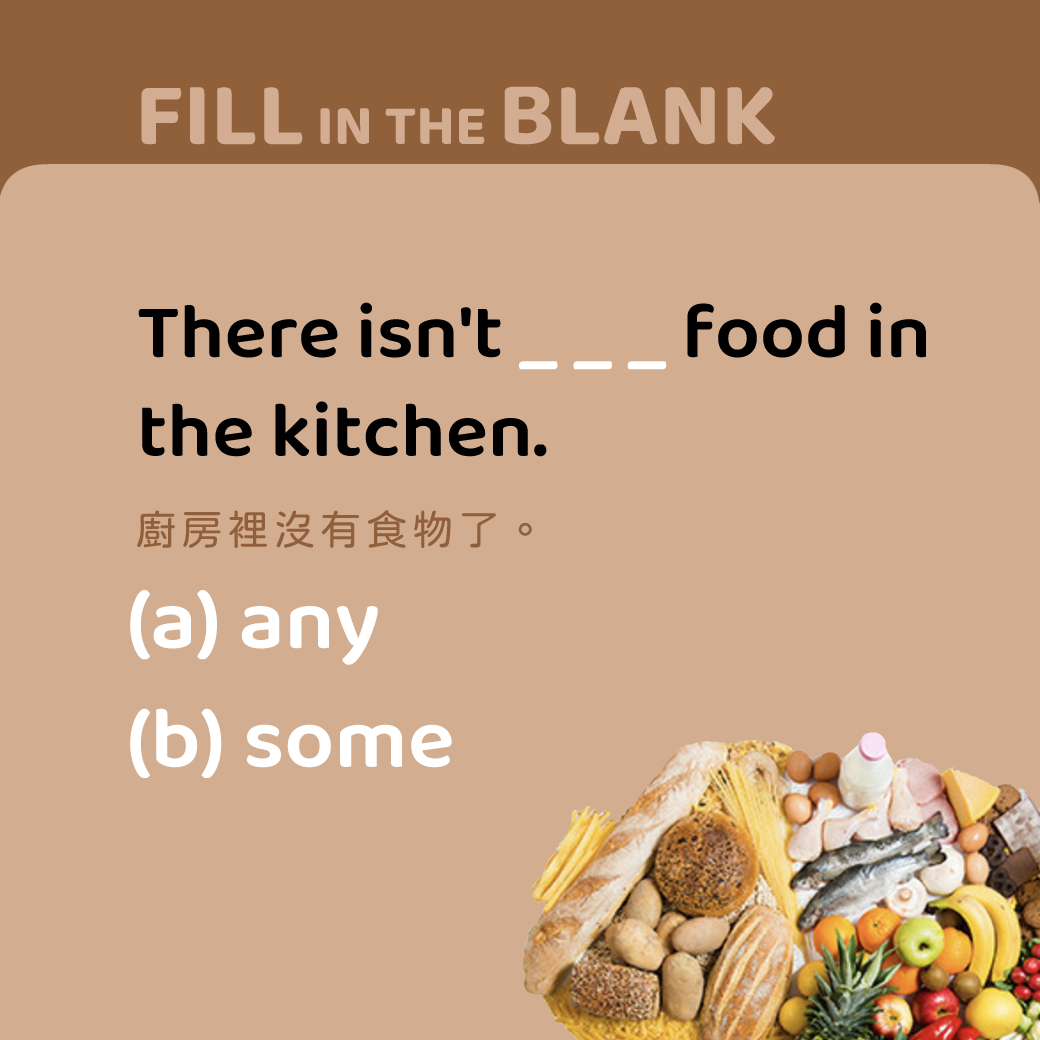 There isn't ___ food in the kitchen.