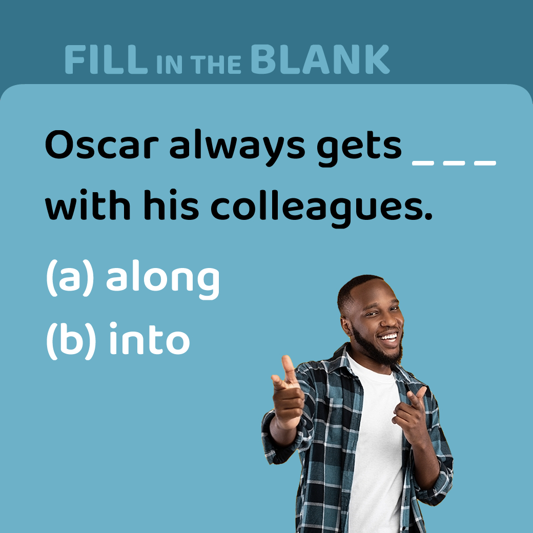 Oscar always gets ___ with his colleagues.