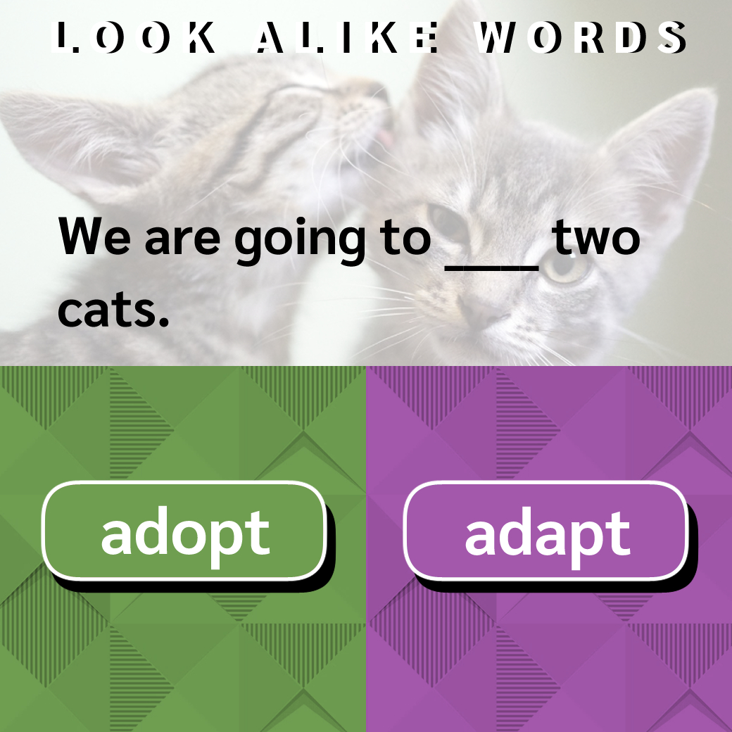 adopt / adapt