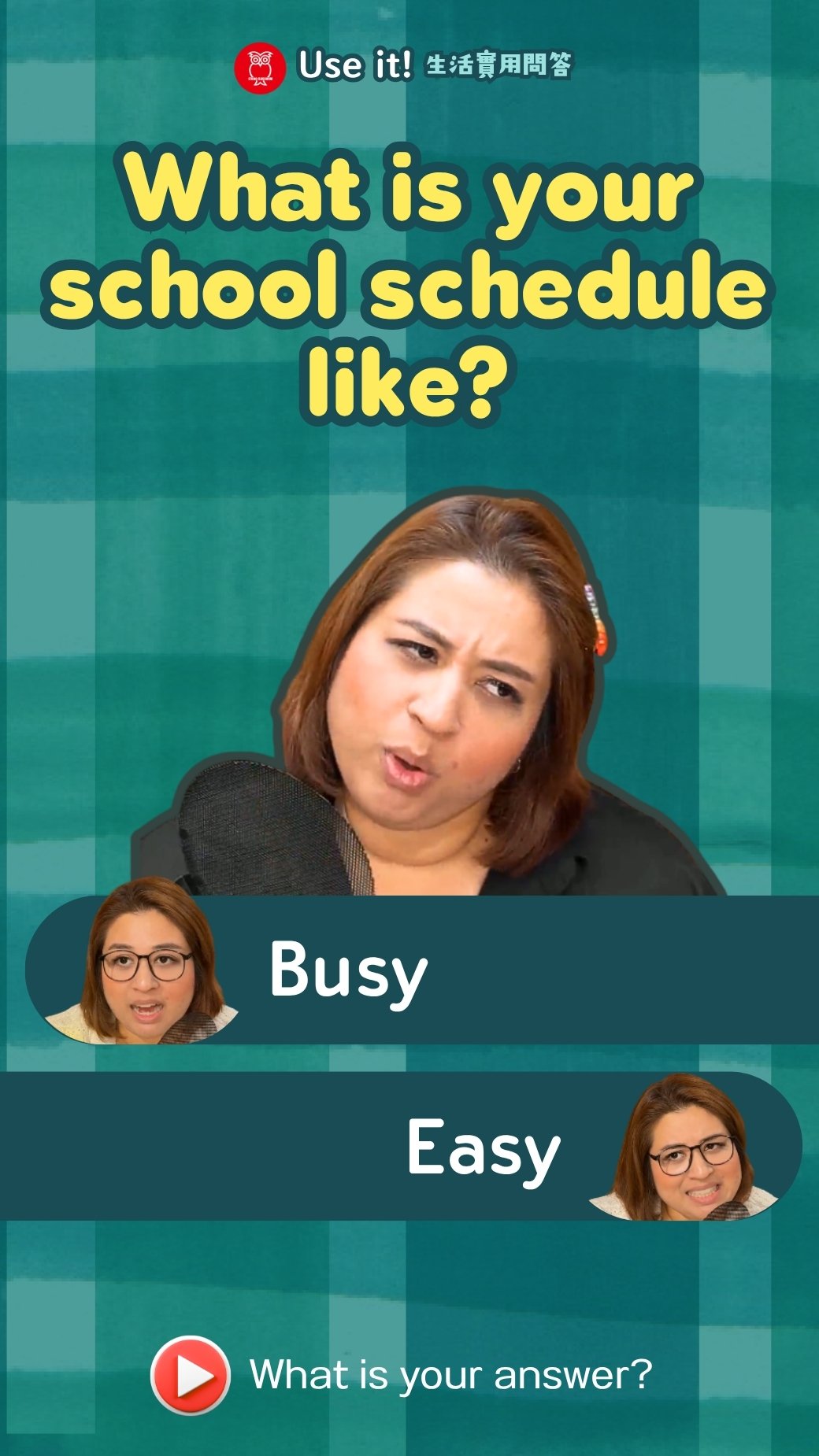 【‪Use It‬】What is your school schedule like